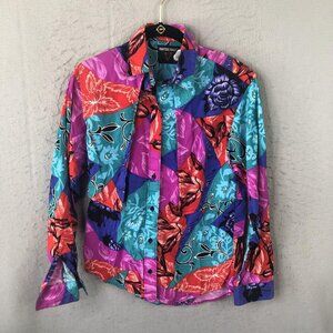 Frontier Series Shirt Women S Multicolor Floral Western Button Up 100% Cotton